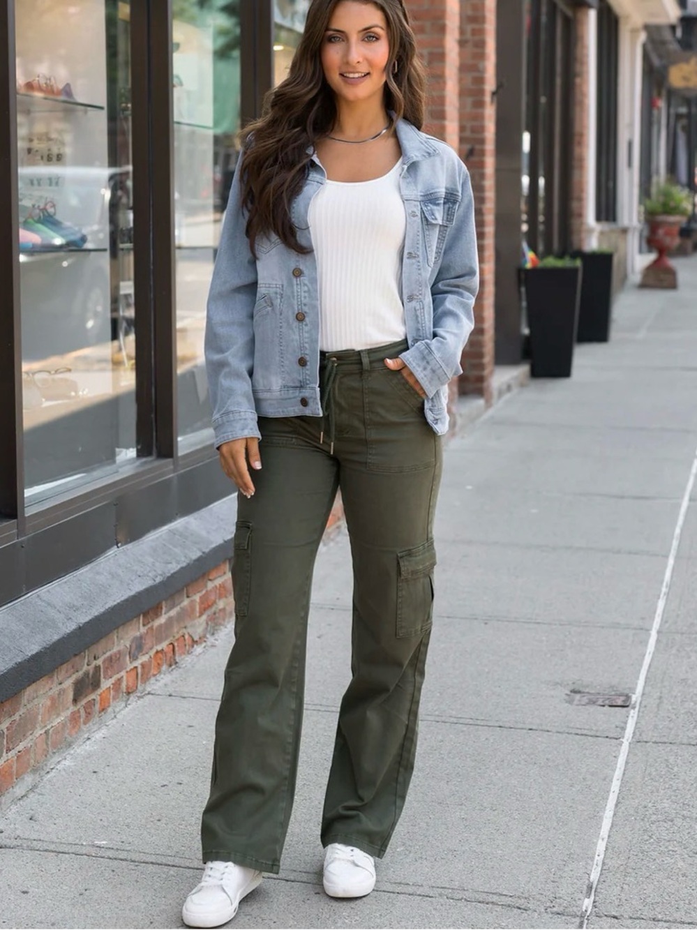 green cargo pants